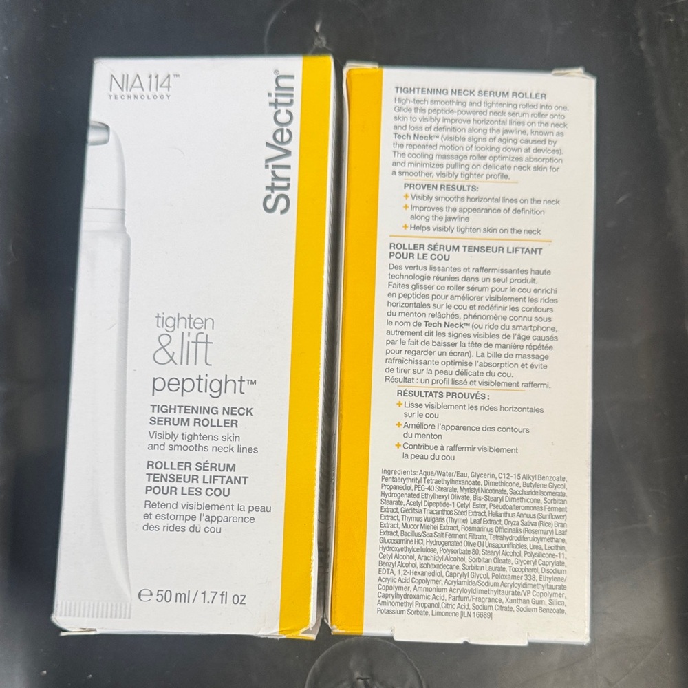 StriVectin Peptight Neck Serum Roller - White and Yellow